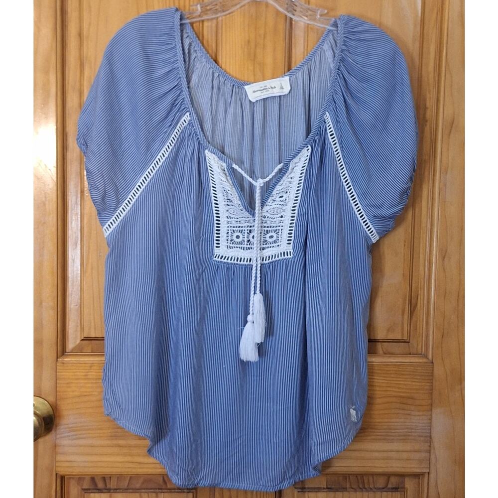 Abercrombie & Fitch Shirt Women's Small Oversized Classic Basic Everyday Preppy